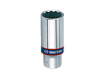 21mm вложка дванадесетостен удължена 3/8" - 323021M KING TONY