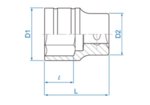 1-1/4 вложка шестостен 1/2" - 433540S KING TONY