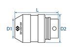 Върток за метчик (патронник) M5~M14 - 39123012M KING TONY