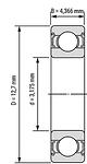 R2A-2Z EZO лагер 3.175x12.7x4.666