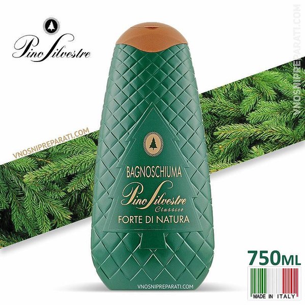 Pino Silvestre Forte Di Natura Duschgel 750 Ml – 3er Set, Intensiver Waldduft, Für Harmonische Vitalität