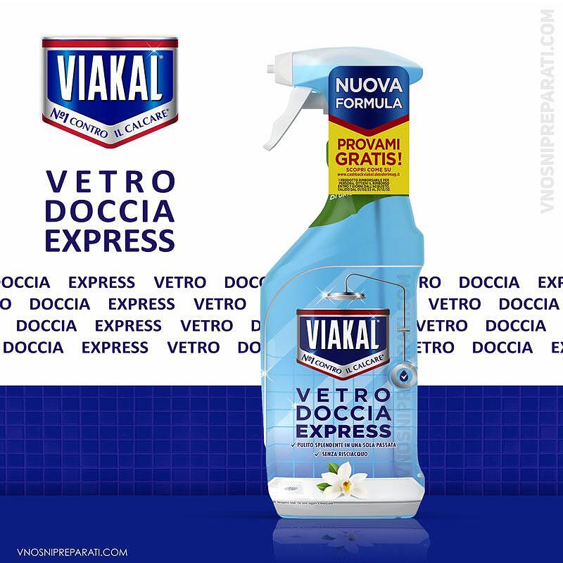 VIAKAL Vetro Doccia express spray 470 ML Senza risciaquo. - Basko