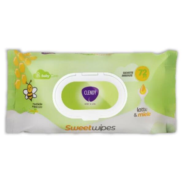 Мокри кърпи Clendy Baby с мляко и мед 72 бр Мокри кърпи Clendy Baby с мляко и мед 72 бр