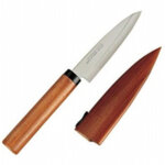 Нож за плодове с дървен калъф
