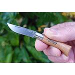 Сгъваем нож Opinel №3 Inox, острие 4 см, бук