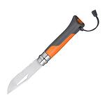 Туристически сгъваем нож Opinel №8 Outdoor, острие 8.5 см, оранжев