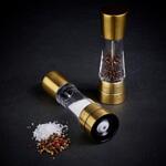 Комплект мелнички за сол и пипер Cole & Mason - Derwent, с настройка на степени, златисти