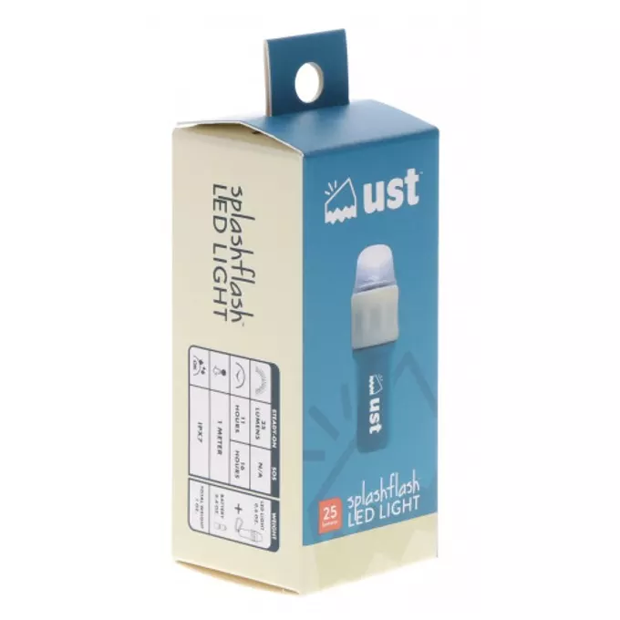 LED Фенер UST - SplashFlash, 25 lm, 1x AAA батерия, с карабинер, IPX7 водоустойчив, син