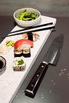 Нож "Сантоку" с черно острие KYOCERA  “Kizuna“ - 18 см.