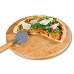 Дъска за пица 32 см разграфена + нож за пица, KESPER