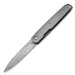 Джобен нож Boker Plus - LRF Damascus, 8.6см острие от дамаска стомана, титанова дръжка