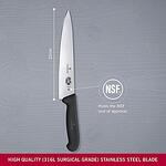 Универсален кухненски нож Victorinox - Fibrox, 22см острие, черен