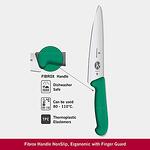 Универсален кухненски нож Victorinox - Fibrox, 19см острие, зелен
