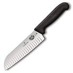 Нож тип "сантоку" Victorinox - Fibrox, 17см острие, черен
