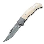 Джобен нож Boker Magnum - Damascus Bone, 7.8см острие от дамаска стомана, дръжка от кост
