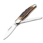 Джобен нож Boker Solingen - Hunters Knife Duo, 10см острие, дръжка от еленов рог