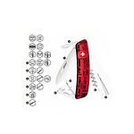 Швейцарско ножче SWIZA - D03 Heidiland Red, 7.5см острие, 11x функции, червено