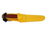 Универсален нож Mora - Basic 546 2023 Limited Edition 14148, 9.1см острие, с предпазител, жълт-бордо