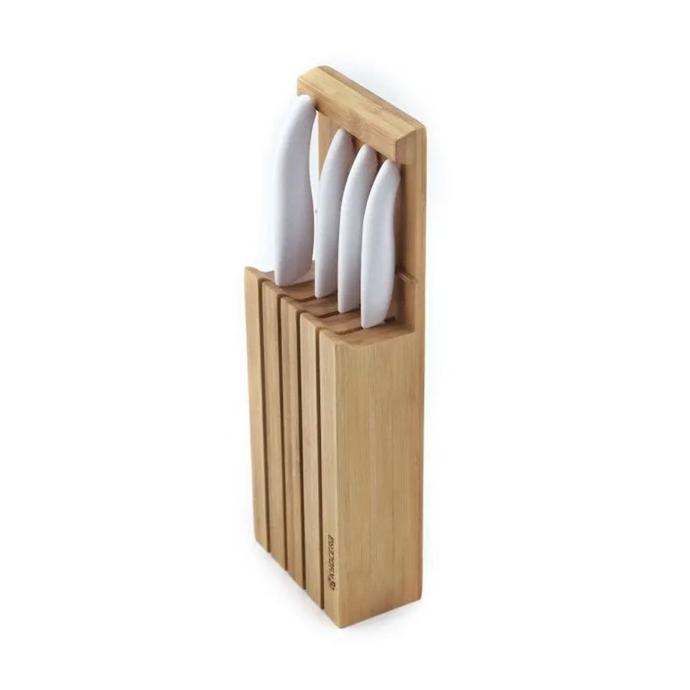 Комплект KYOCERA, керамични ножове с бамбуков блок