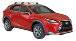 Сиви аеродинамични греди Yakima Flush за Lexus NX от 2015 до 2021 година с плътни вградени надлъжни греди