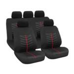 Rapid Black-Red - Комплект Универсални Калъфки за предни и задни седалки