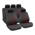 HIVE Black-Red - Комплект Универсални Калъфки за предни и задни седалки