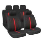 STINGER Black-Red - Комплект Универсални Калъфки за предни и задни седалки