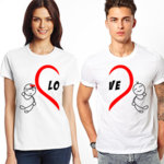 Тениски за двойки LOVE N1055