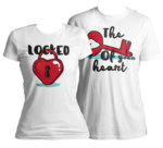 Тениски за двойки "Locked heart"  vl111-c