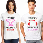 Тениски за двойки Beauty and the Beast K 8028
