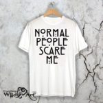 Тениска за Хелоуин Normal people scare me