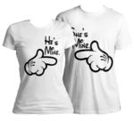 Тениски за двойки "He/She is mine" vl108-c