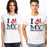 Тениски за двойки I love my boyfriend/girlfriend K 8036/K 8037