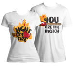 Тениски за Св.Валентин "Fire and match" vl117-c