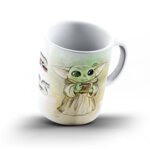 Керамична чаша Baby Yoda - Бебе Йода Watercolor