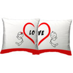 Комплект възглавнички за влюбени - LOVE