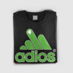 Тениска с щампа - Adios