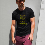 Тениска с щампа - Keep calm and call Batman