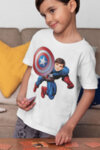 Тениска с Ваша снимка - "Капитан Америка"