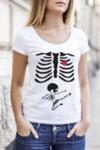 Тениска с дизайна за бременни - Бебе ритник