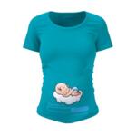 Тениска с дизайна за бременни - Зарежда се момченце