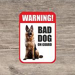 Стикер за домашни любимци - Warning Bad Dog