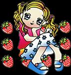 Тениска с момиченце и ягоди