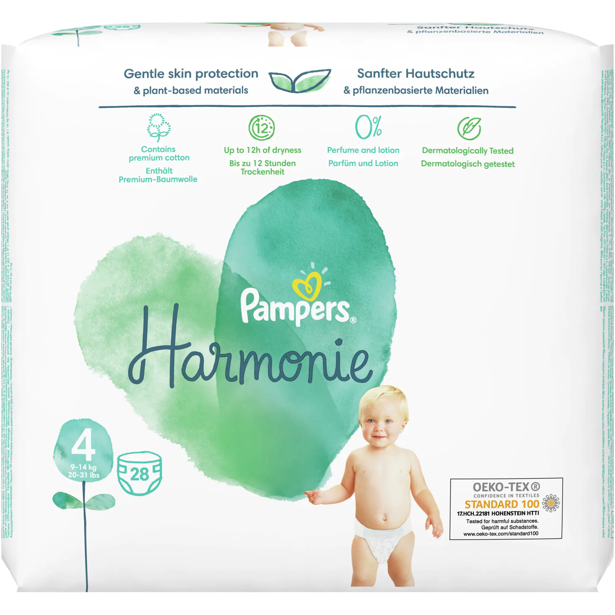 Pampers Pure Protection maxi Пелени за бебета №4 9-14 кг х28 броя