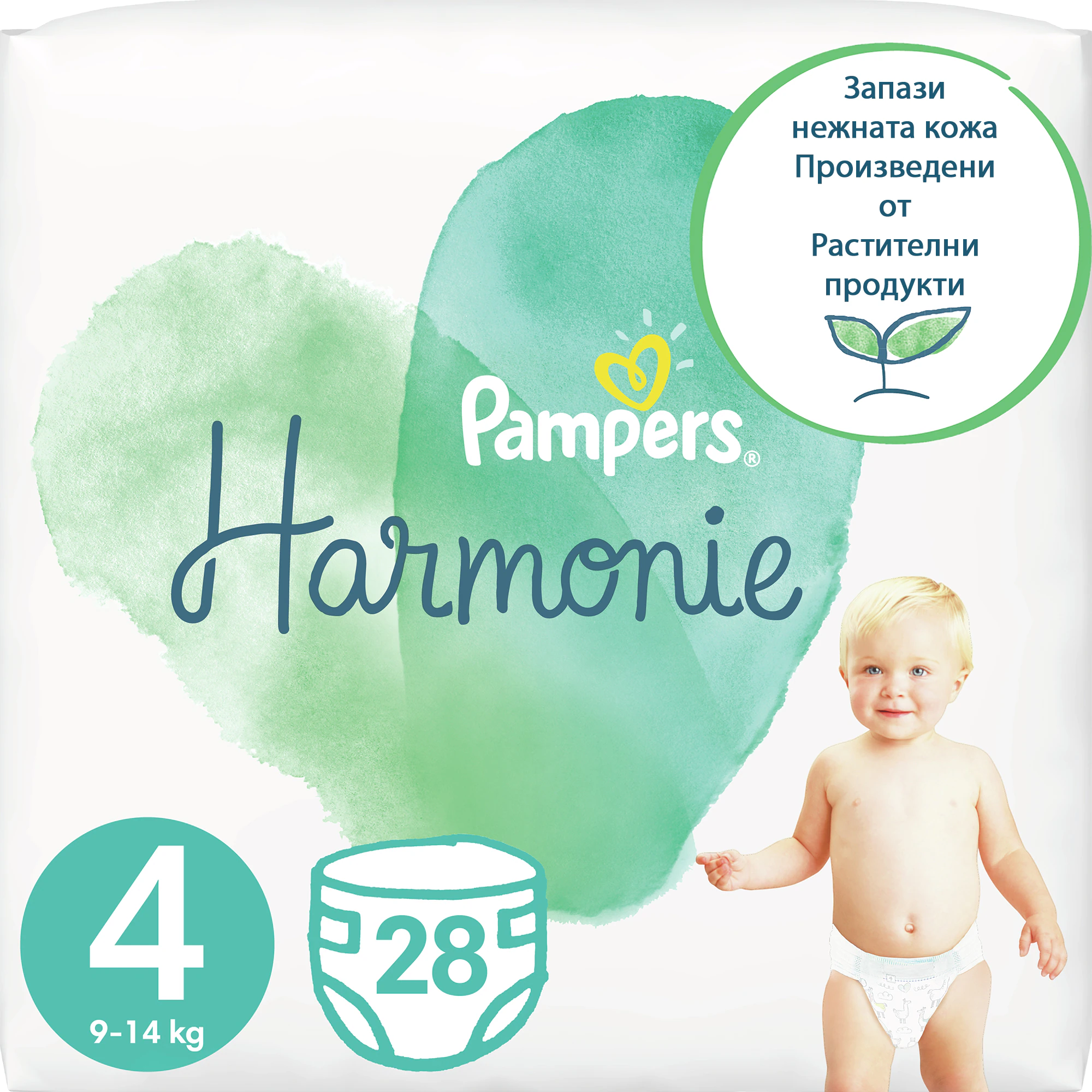 Pampers Pure Protection maxi Пелени за бебета №4 9-14 кг х28 броя