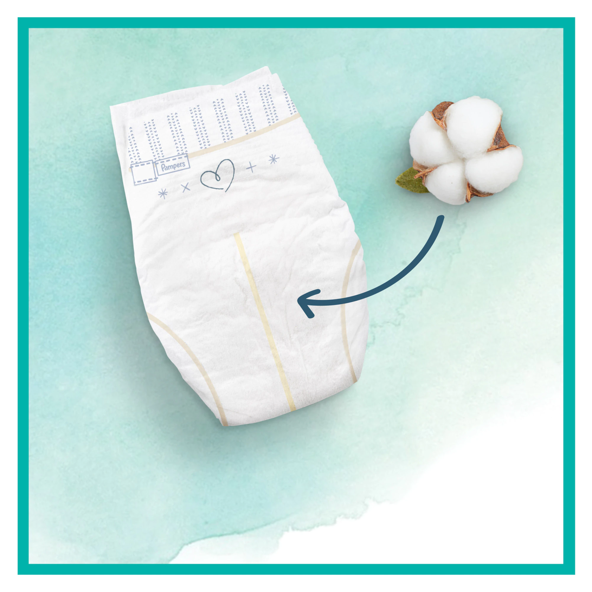 Pampers Pure Protection Пелени за новородени бебета №1 2-5 кг х50 броя