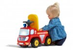 F700 Детски камион без педали, отваряща се седалка и волан с клаксон – пожарна кола