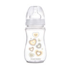 Canpol babies Newborn Baby Шише за хранене с широк накрайник Easy Start за деца над 3 месеца x240 мл