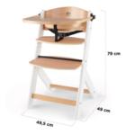 Столче за хранене KinderKraft ENOCK, Дървено/сиви крака-Copy