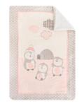 Супер меко бебешко одеяло с шерпа Pingui Family 80/110 см бежoво-Copy